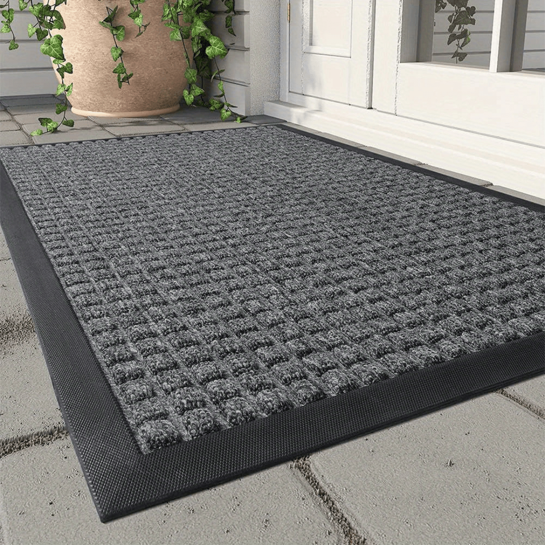 Doormat with Structured Surface - Doormats - Grey - Oaksoho