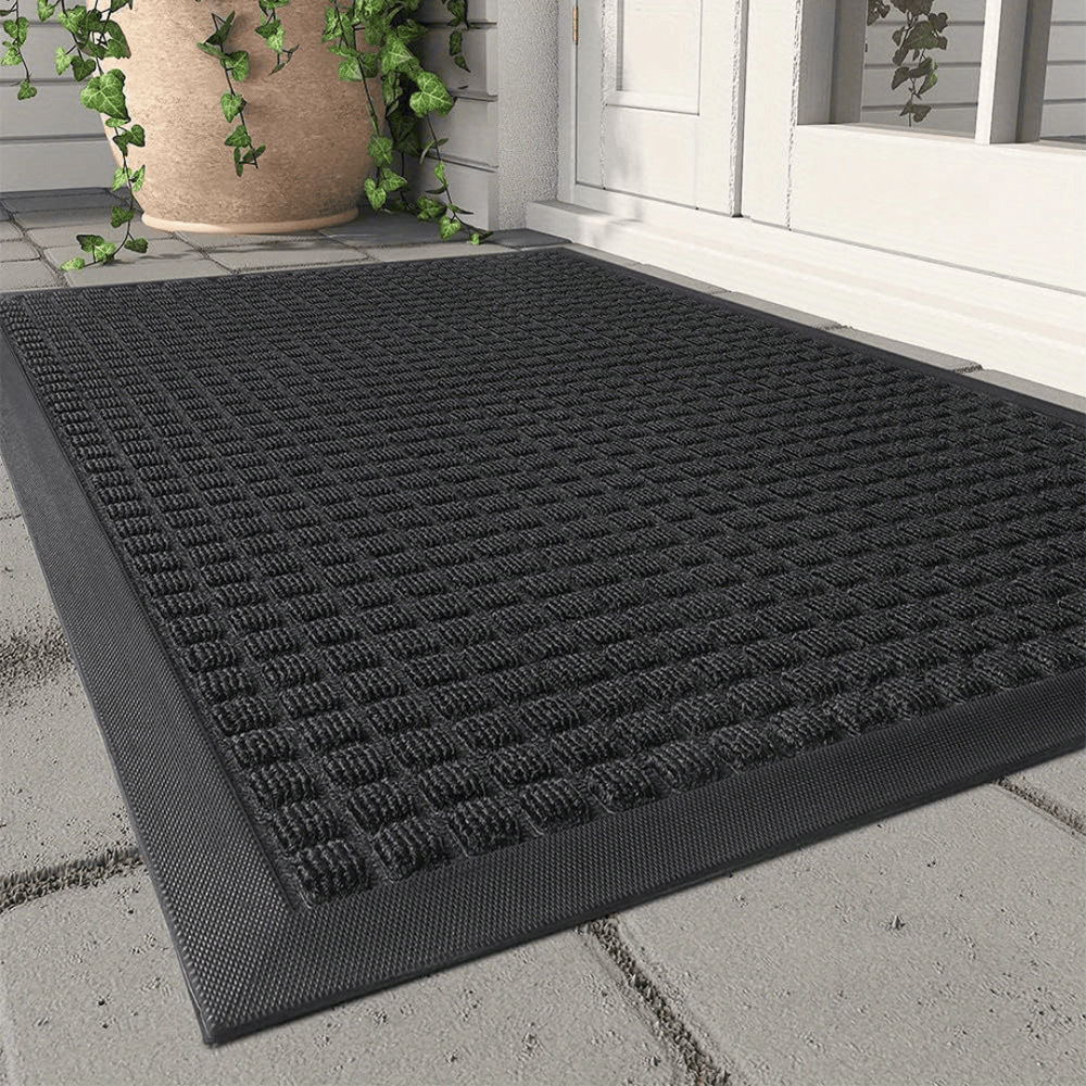 Doormat with Structured Surface - Doormats - Black - Oaksoho