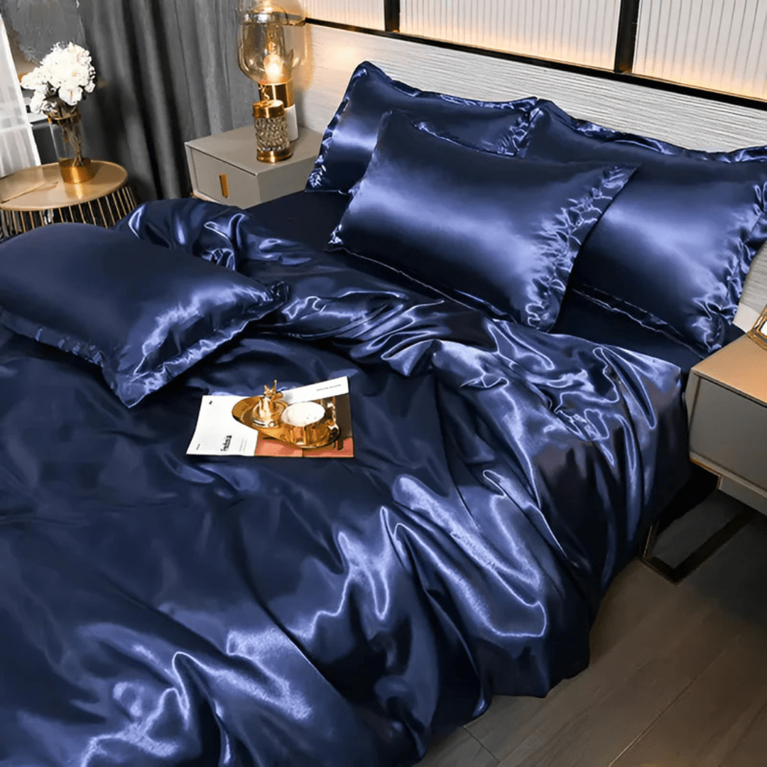 Durable Bedding Set with Glossy Surface - Bedding Set - Sea Green - Oaksoho