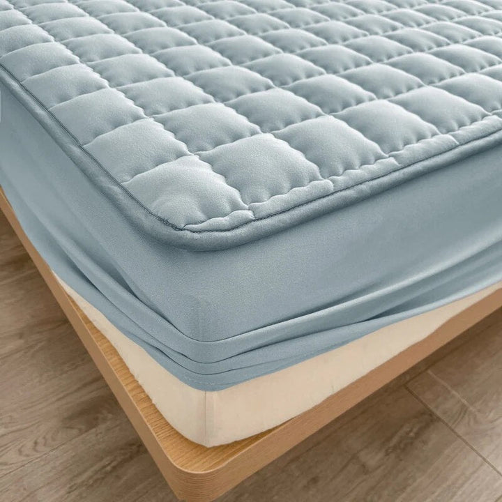 Elastic Quilted Mattress Protector - Bedroom - Blue - Oaksoho