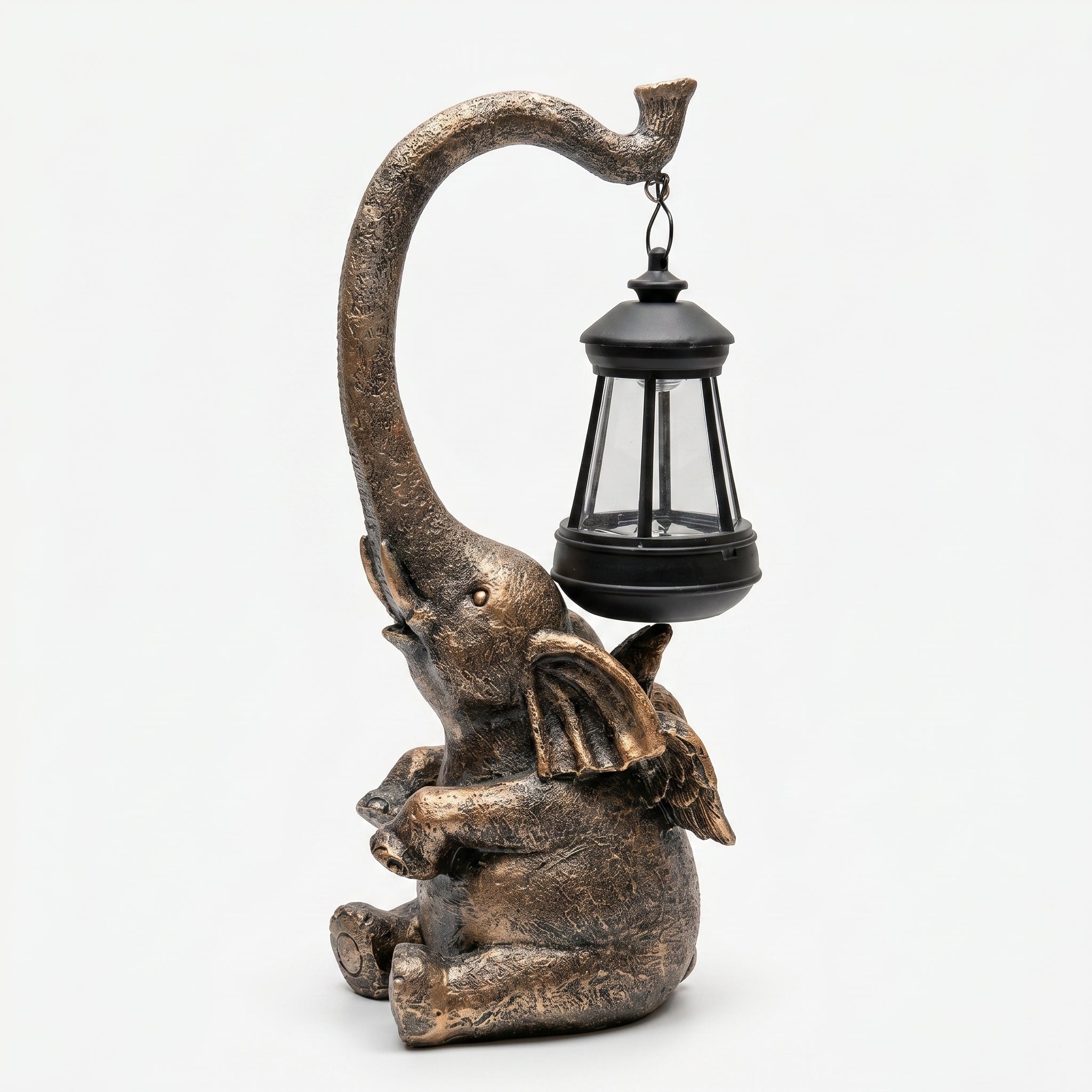 Elephant Sculpture Lantern for Outdoor Pathways - Lantern - Oaksoho
