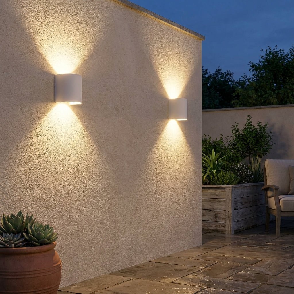 Elina – Modern LED Wall Light for Indoor & Outdoor Use in Black & White - Wall Light - 2W | White - Oaksoho