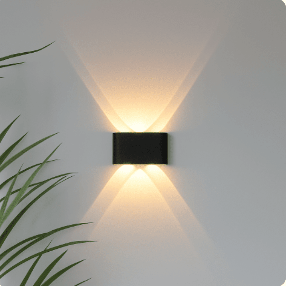Elina – Modern LED Wall Light for Indoor & Outdoor Use in Black & White - Wall Light - 4W | Black - Oaksoho
