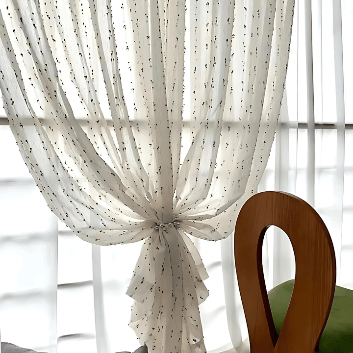 Embroidered Tulle Curtain for Gentle Light Filtering - Curtains - 106 × 160 cm - Oaksoho