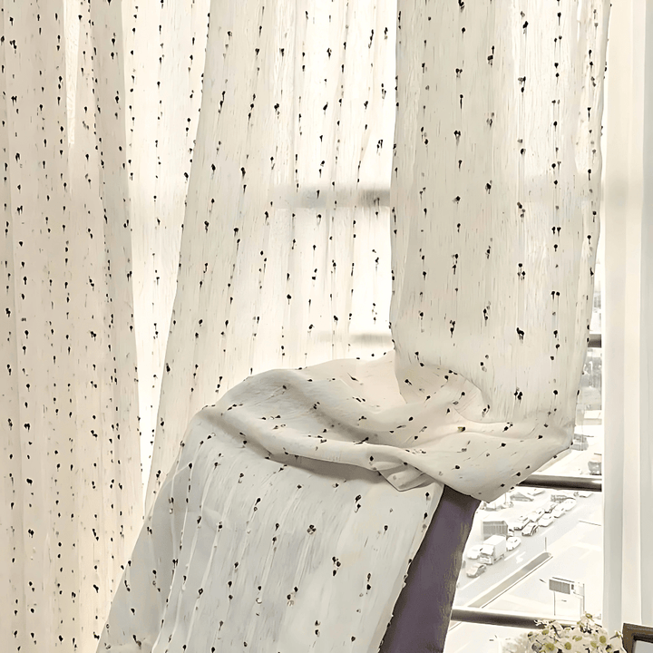 Embroidered Tulle Curtain for Gentle Light Filtering - Curtains - 106 × 160 cm - Oaksoho