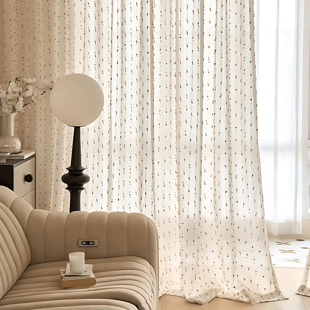 Embroidered Tulle Curtain for Gentle Light Filtering - Curtains - 106 × 160 cm - Oaksoho