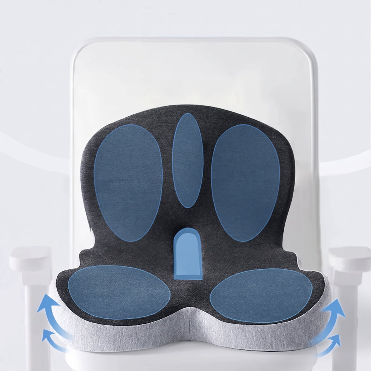 Ergonomic Memory Foam Seat Cushion with Backrest Support - Chair & Sofa Cushion Covers - Default - Oak Soho