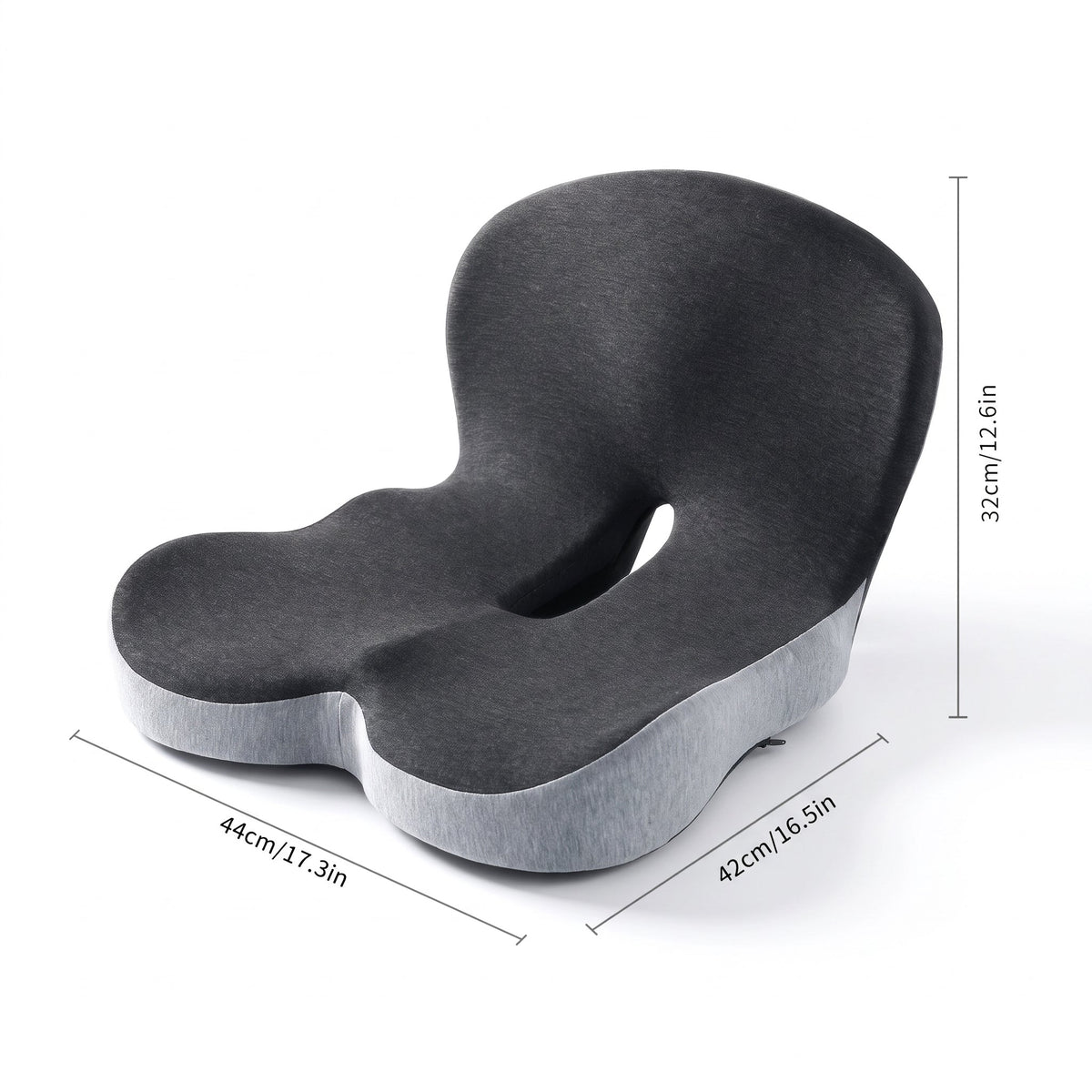 Ergonomic Memory Foam Seat Cushion with Backrest Support - Chair & Sofa Cushion Covers - Default - Oak Soho