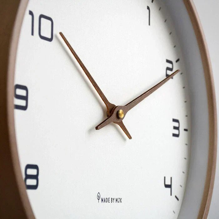 Erik – Wall Clock in Scandinavian Style - Wanduhr - Brown - Oaksoho