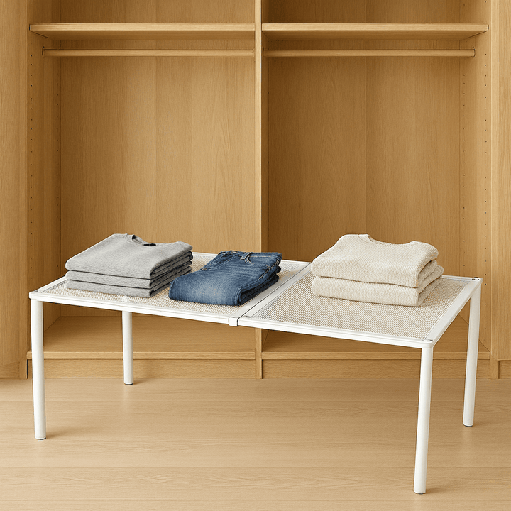Extendable 2 - Tier Wardrobe Shelf - Shelf - Oaksoho