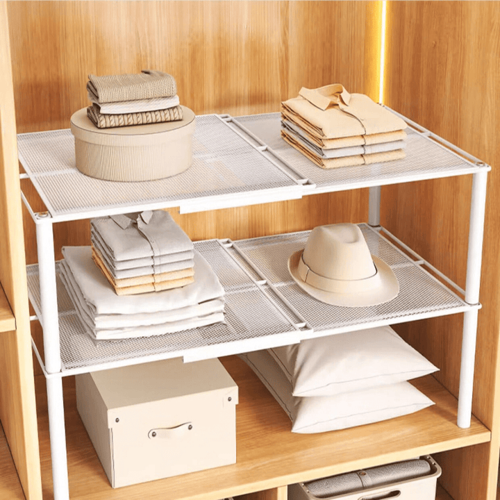 Extendable 2 - Tier Wardrobe Shelf - Shelf - Oaksoho