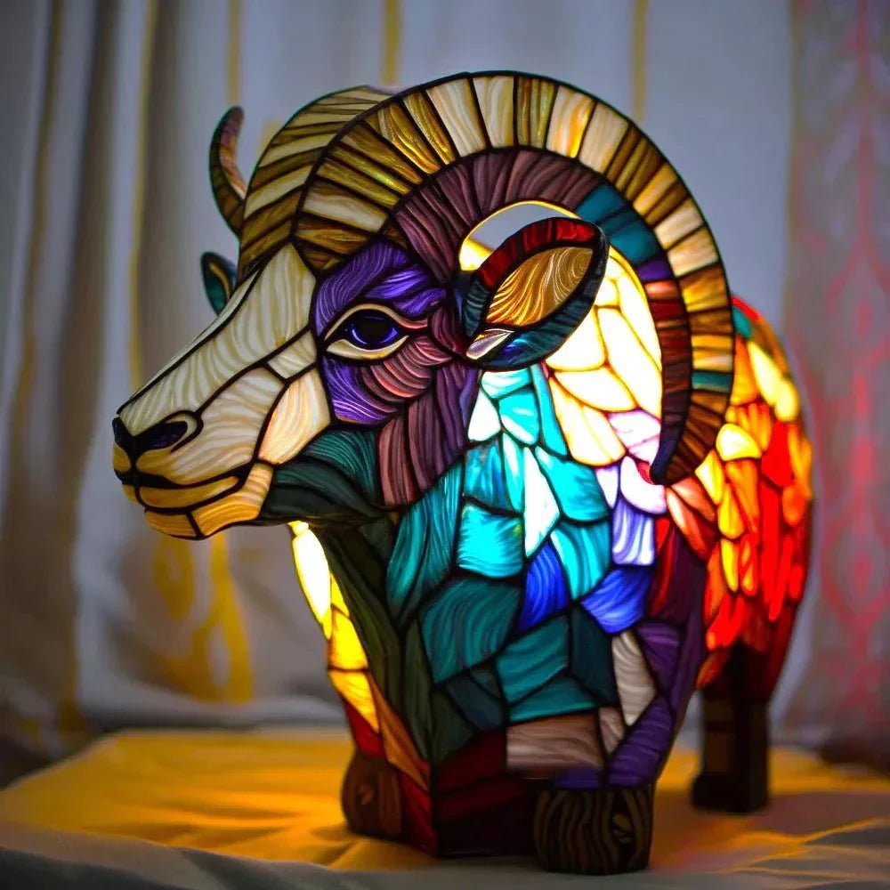 Faunix – Artistic Lamp with Animal-Motif Design - Table Lamp - Sheep - Oaksoho
