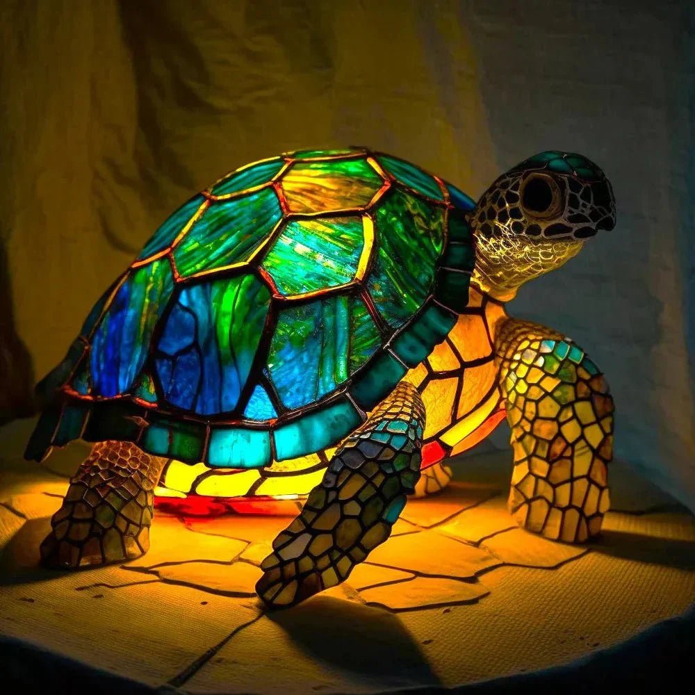 Faunix – Artistic Lamp with Animal-Motif Design - Table Lamp - Turtle - Oaksoho