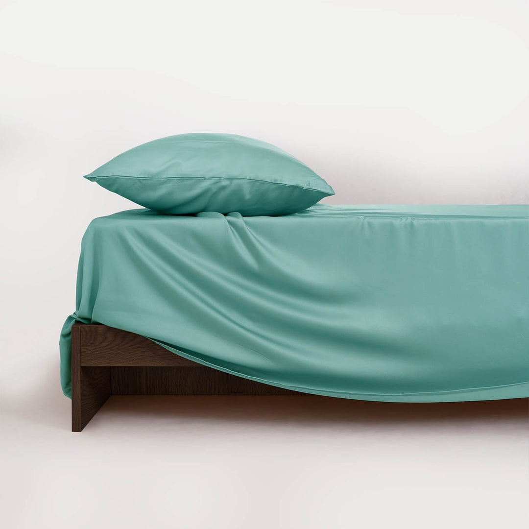 Flat Sheet with a Breathable Surface - Bedroom - Teal - Oaksoho