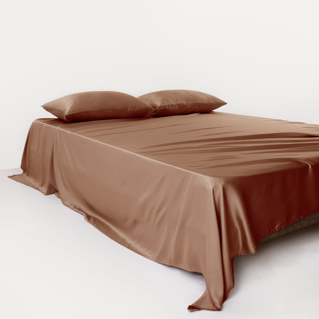 Flat Sheet with a Breathable Surface - Bedroom - Rust - Oaksoho