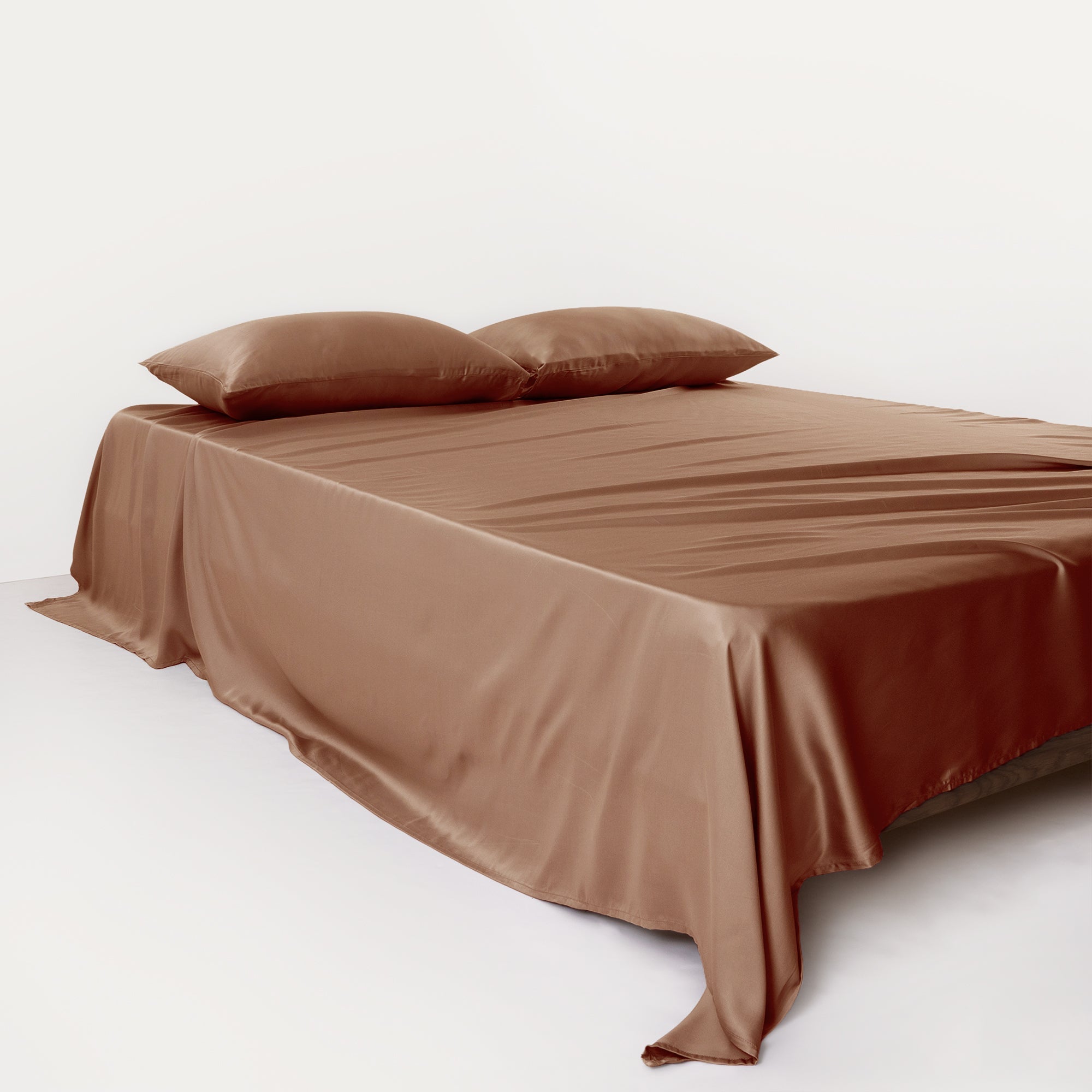 Flat Sheet with a Breathable Surface - Bedroom - Rust - Oaksoho