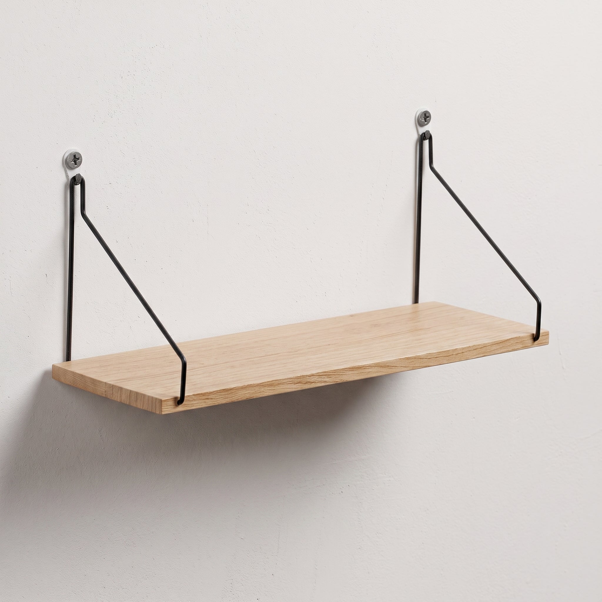 Floating Wall Shelf with Angled Bracket - Wall Shelf - 40x16.5x15.8 cm - Oaksoho