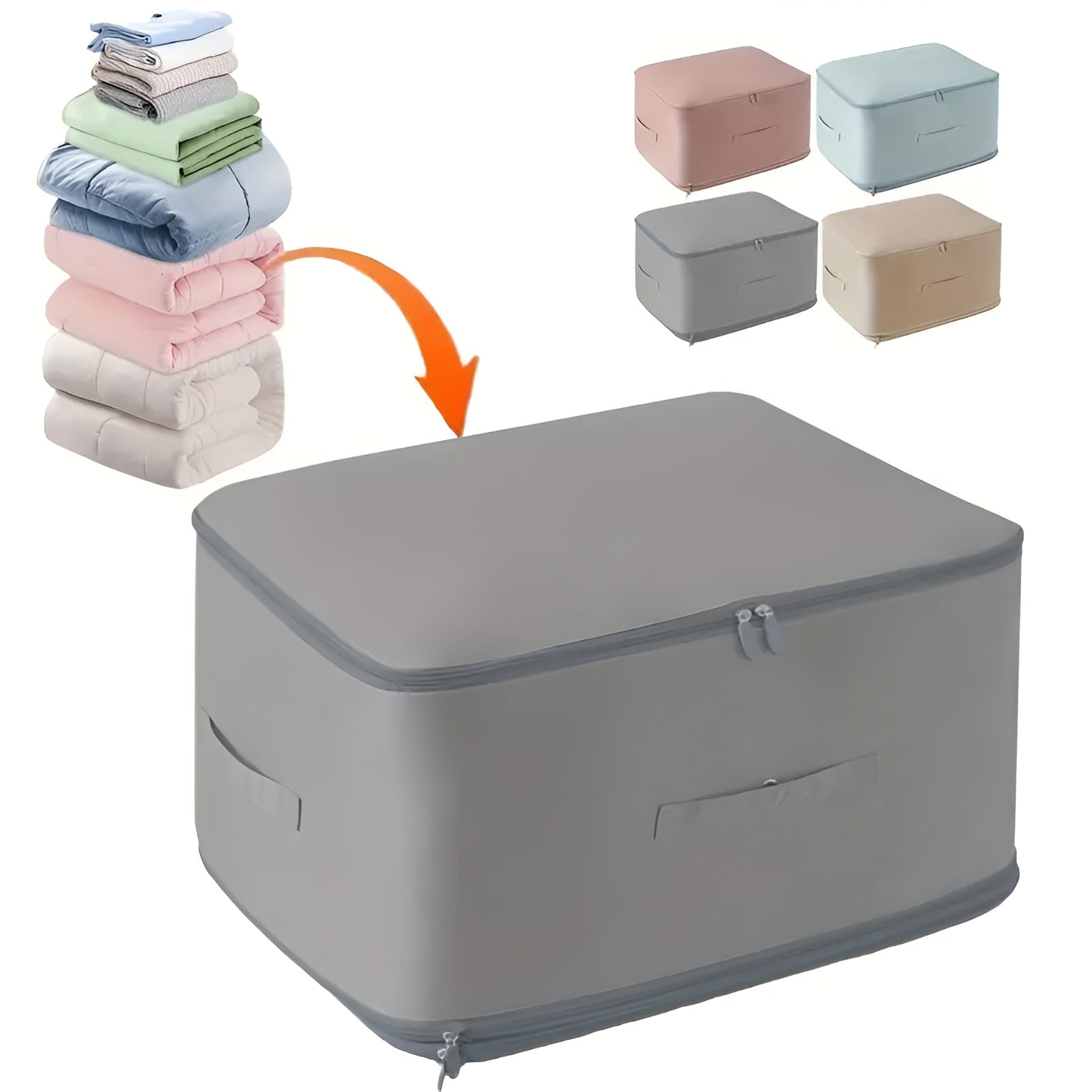 Foldable Compression Storage Bag - Bedroom - Grey - Oaksoho