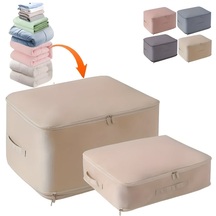 Foldable Compression Storage Bag - Bedroom - Beige - Oaksoho