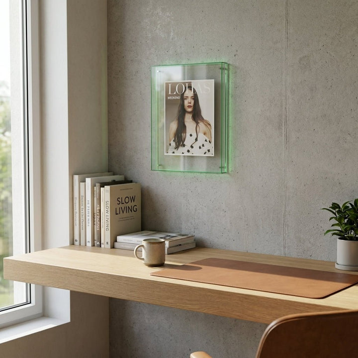 Frameless Transparent Photo Frame - Picture frame - Light Green - Oaksoho