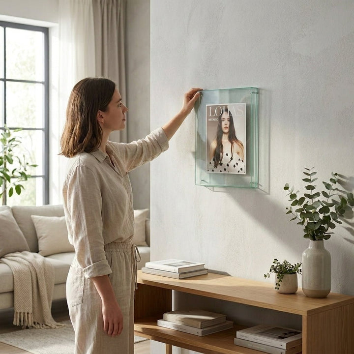 Frameless Transparent Photo Frame - Picture frame - Light Green - Oaksoho