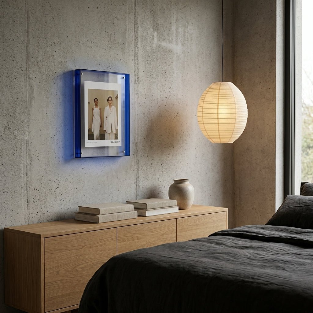 Frameless Transparent Photo Frame - Picture frame - Blue - Oaksoho