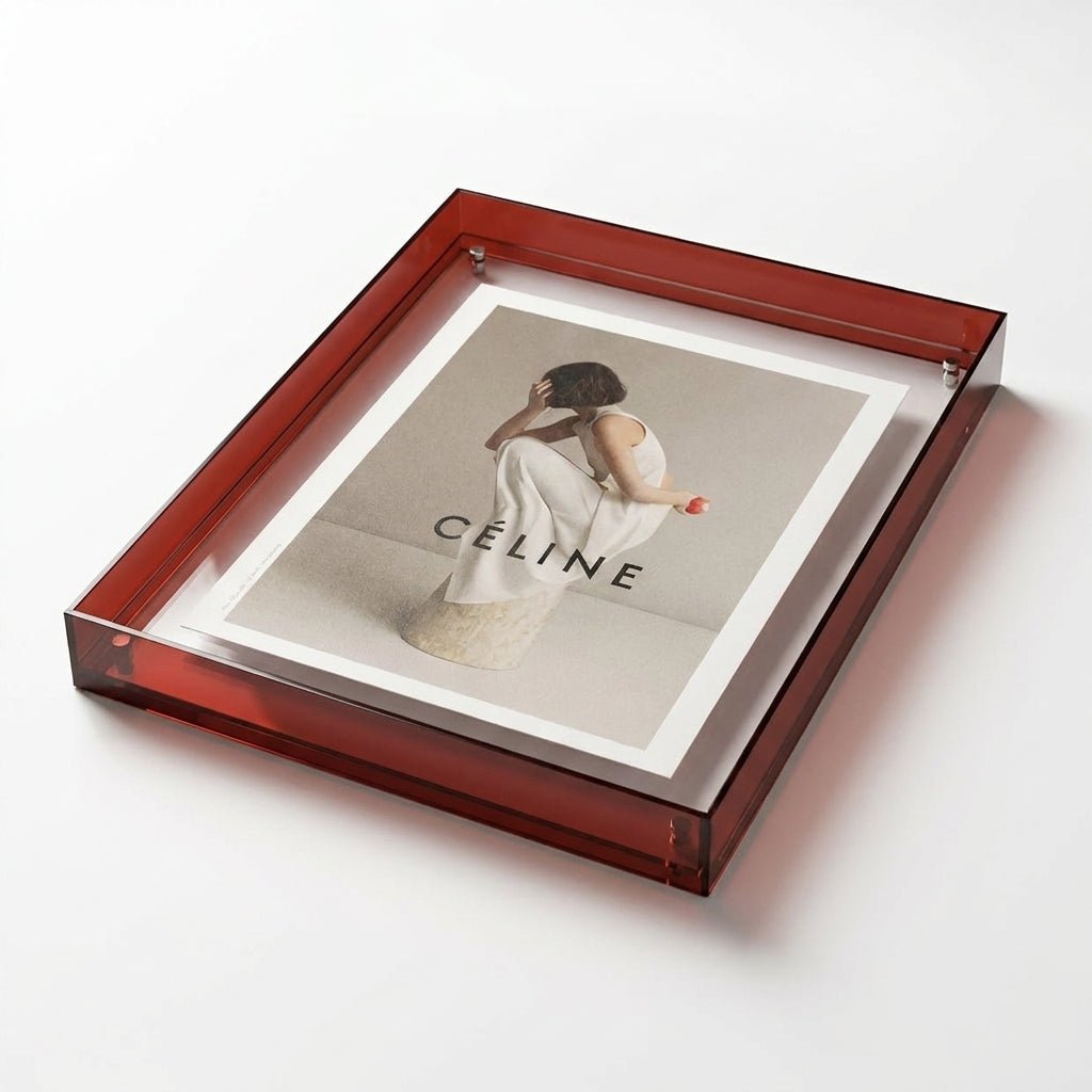 Frameless Transparent Photo Frame - Picture frame - Brown - Oaksoho