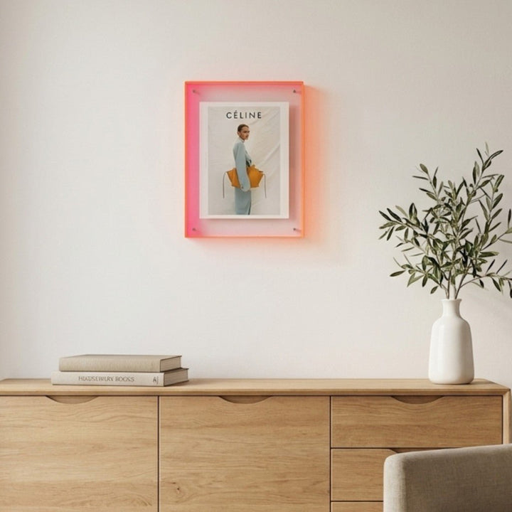 Frameless Transparent Photo Frame - Picture frame - Light Red - Oaksoho