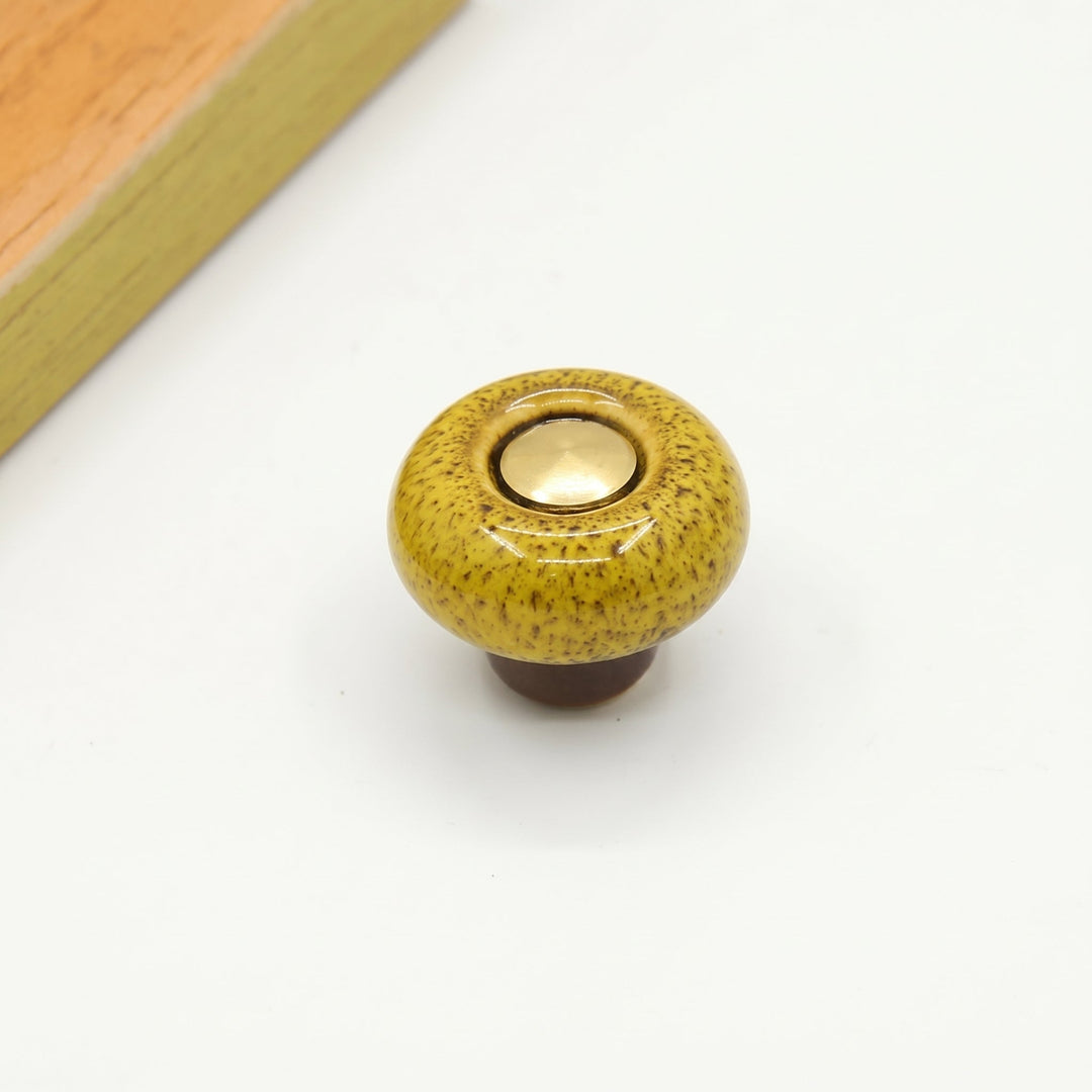 Furniture Knob with Glazed Texture - Furniture Knob - Green - Oaksoho
