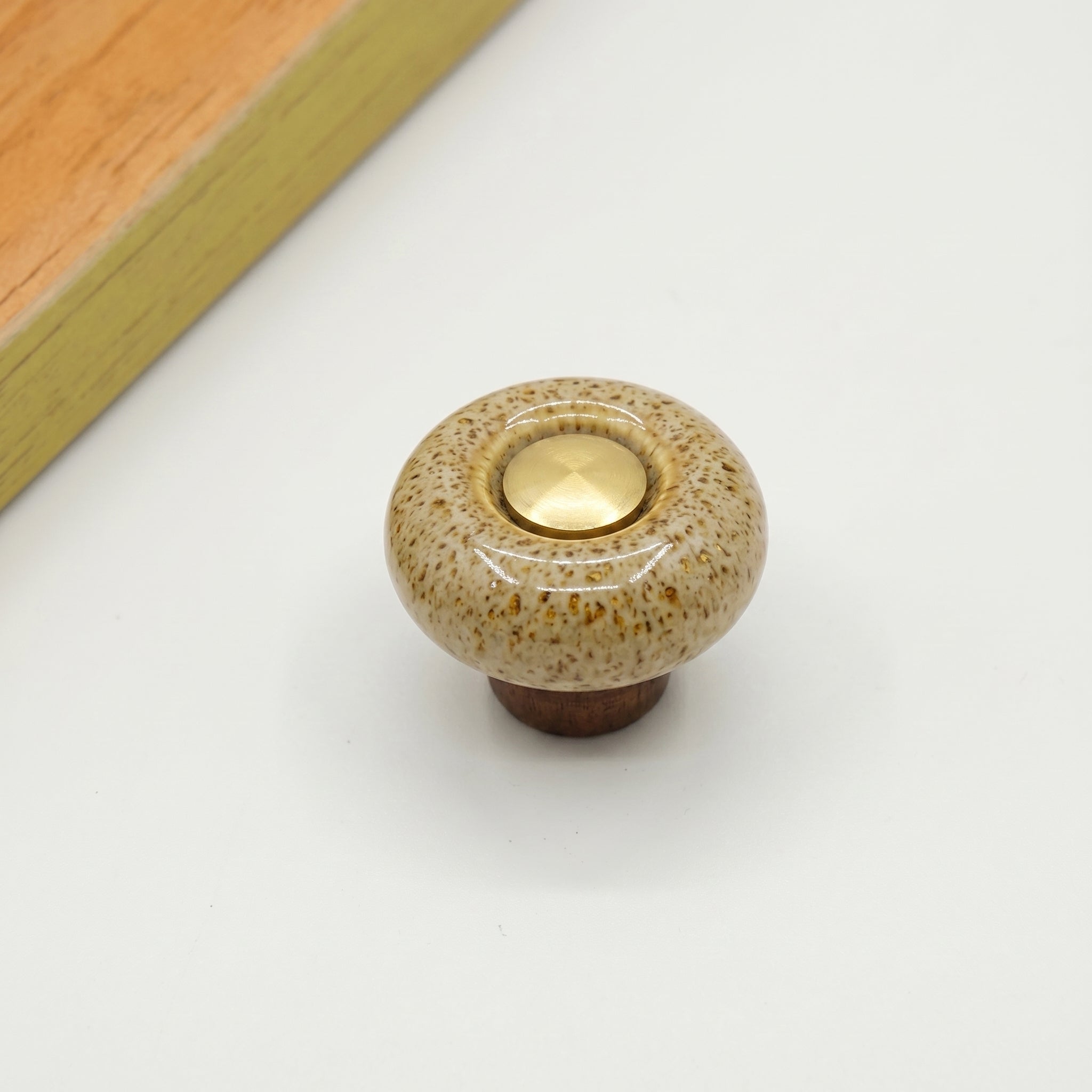 Furniture Knob with Glazed Texture - Furniture Knob - Beige - Oaksoho
