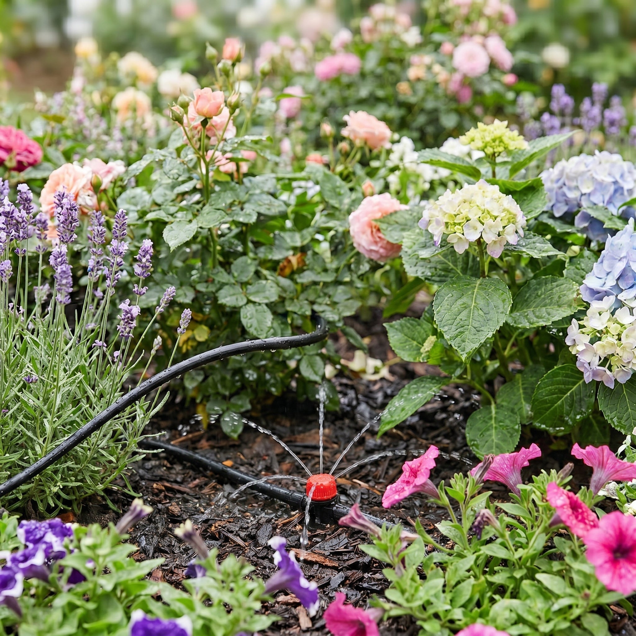 Garden Drip Irrigation Set with Automatic Water Timer - Garden Drip Irrigation - 5 Meters - Oaksoho