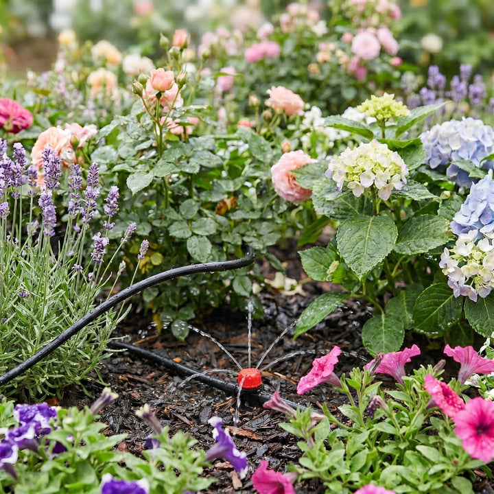 Garden Drip Irrigation Set with Automatic Water Timer - Garden Drip Irrigation - 5 Meters - Oaksoho
