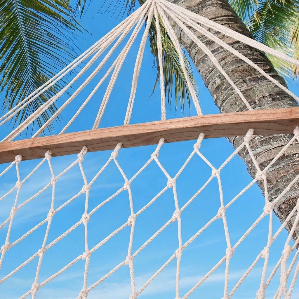 Hammock with Spreader Bar for Outdoor Use - Outdoor Hammrock - Oaksoho