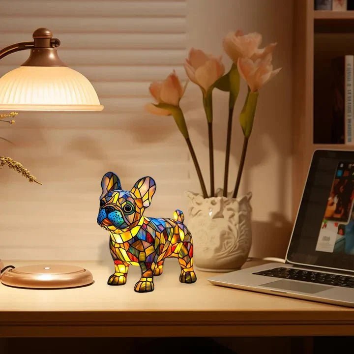 Handcrafted Light-Up Lamp in Dog Shape - Table Lamps - Golden Retriever - Oaksoho