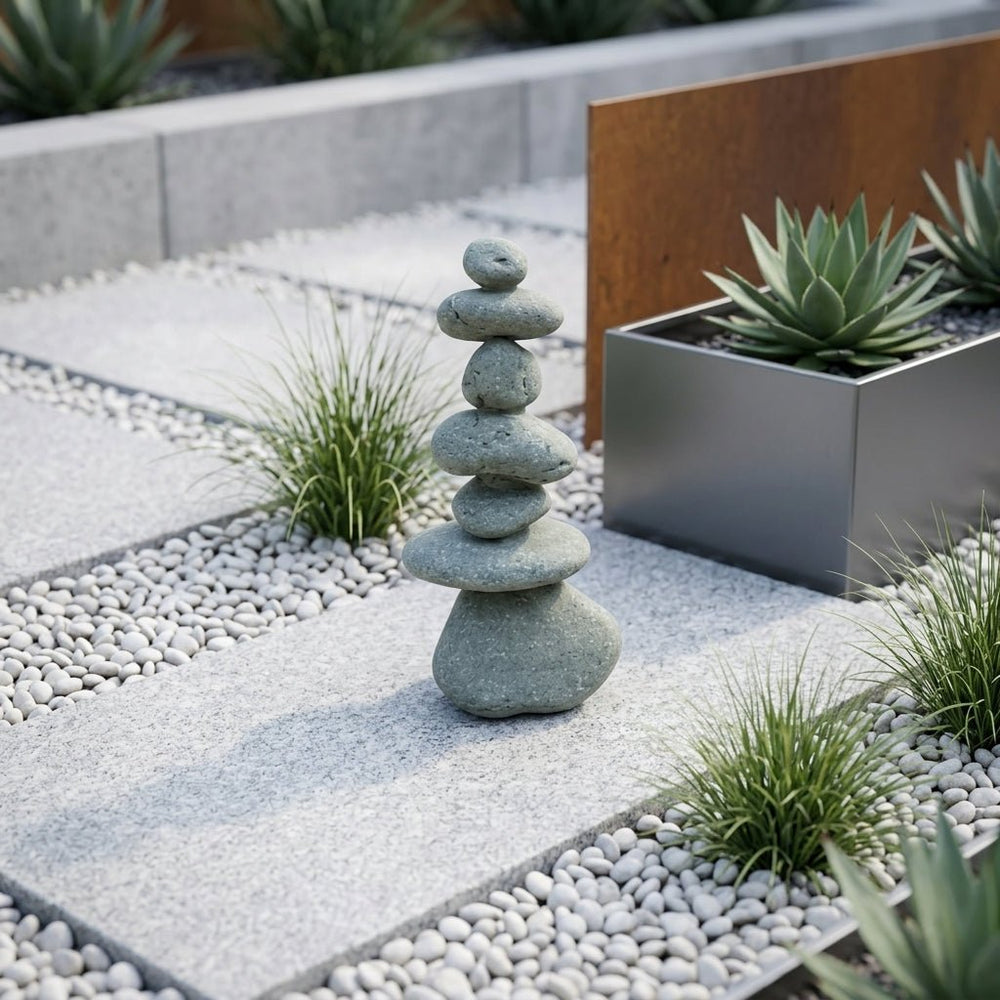 Handcrafted Limestone Cairn Sculpture for Garden Decoration - Cairn Sculpture - Oaksoho