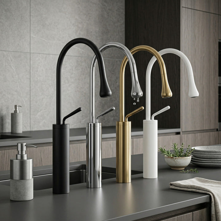 High Neck Basin Mixer Tap - Faucet - Black Gold - Oaksoho