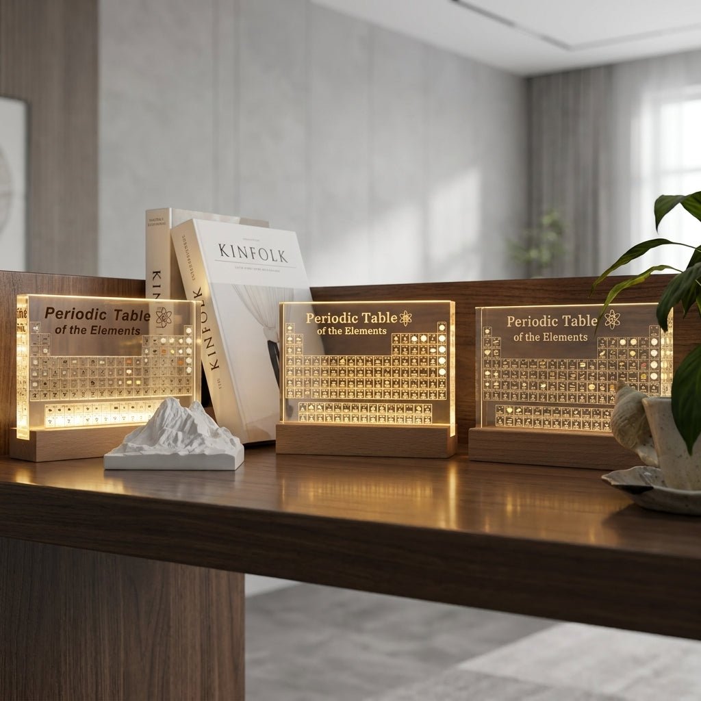 Illuminated Periodic Table Acrylic Desk Lamp Decoration - Table Lamps - Medium - Oaksoho