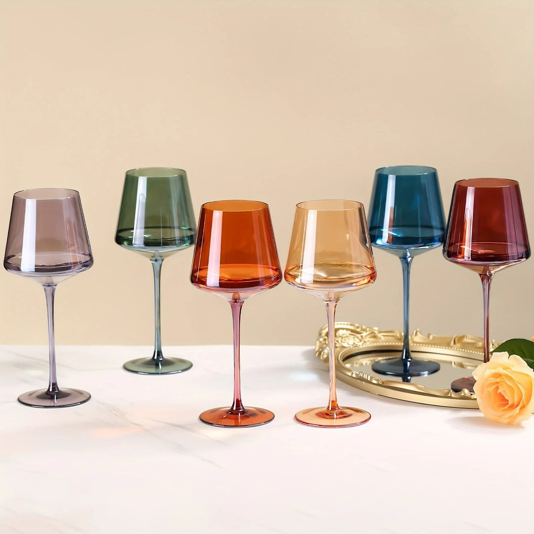 Colorful Wine Glasses Set