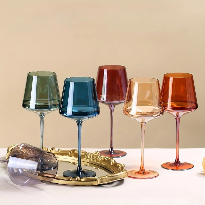 Colorful Wine Glasses Set