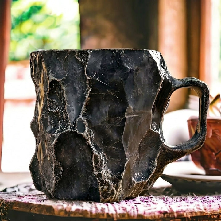 Insulated Coffee Mug with Geode Finish - Mug - Black - Oaksoho
