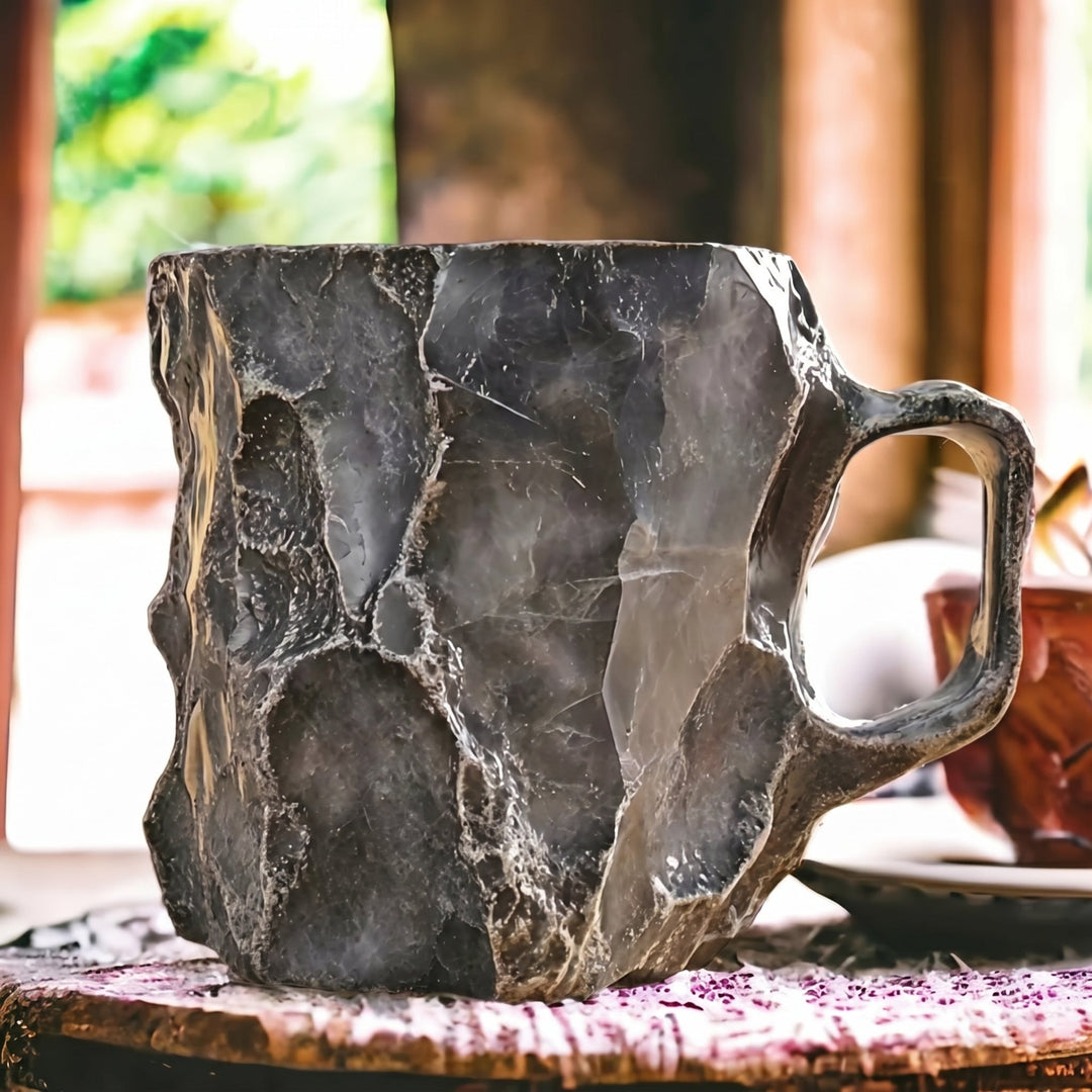 Insulated Coffee Mug with Geode Finish - Mug - Black - Oaksoho