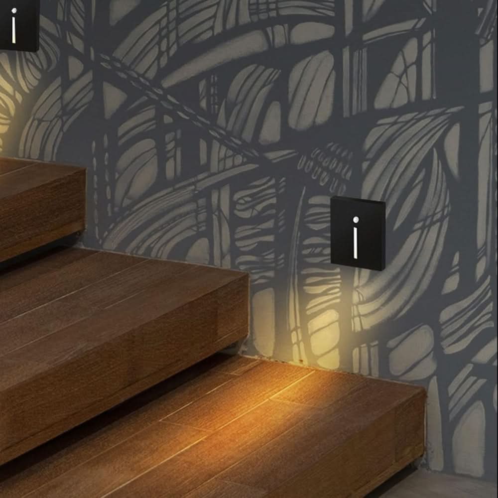 Jannis – LED Stair Light with Motion Sensor for Indoor Use - Wandleuchte - Black with Sensor A - Oaksoho