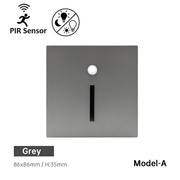 Jannis – LED Stair Light with Motion Sensor for Indoor Use - Wandleuchte - Grey with Sensor A - Oaksoho
