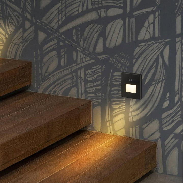Jannis – LED Stair Light with Motion Sensor for Indoor Use - Wandleuchte - Black with Sensor A - Oaksoho