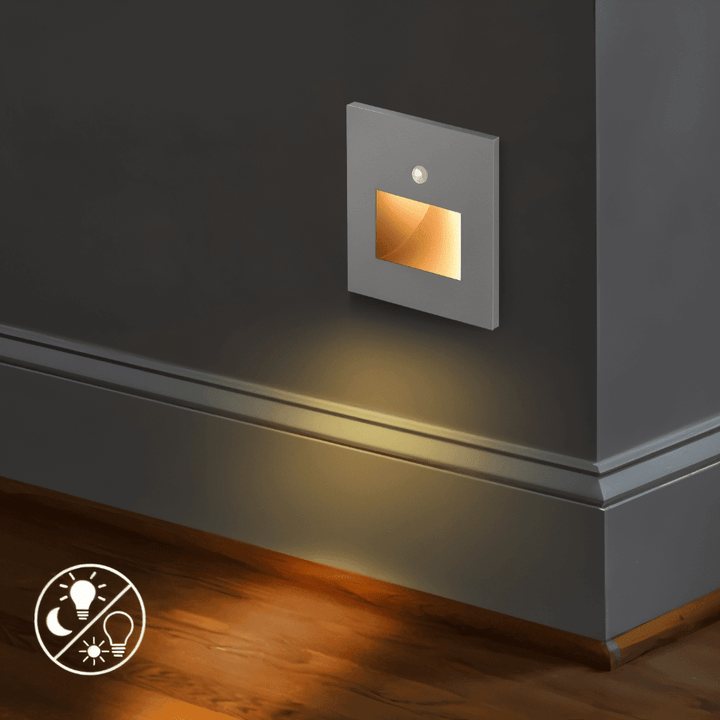 Jannis – LED Stair Light with Motion Sensor for Indoor Use - Wandleuchte - Grey with Sensor B - Oaksoho