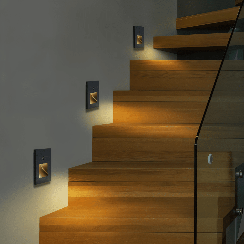 Jannis – LED Stair Light with Motion Sensor for Indoor Use - Wandleuchte - Black with Sensor B - Oaksoho