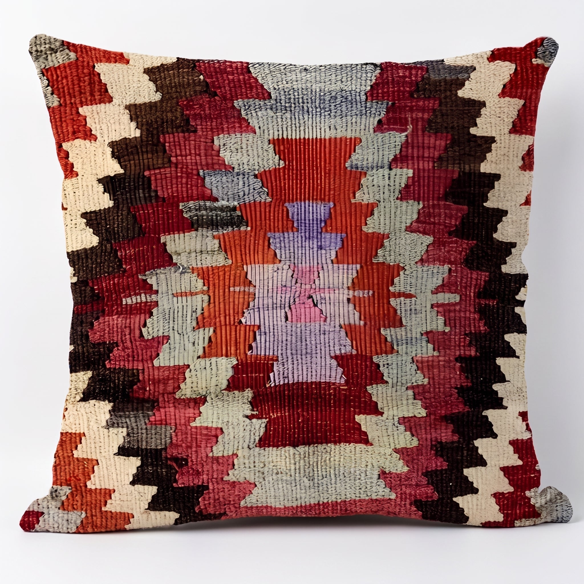 Kilim Cushion Cover with Geometric Ethnic Pattern - Chair & Sofa Cushion Covers - Aztec - Oaksoho