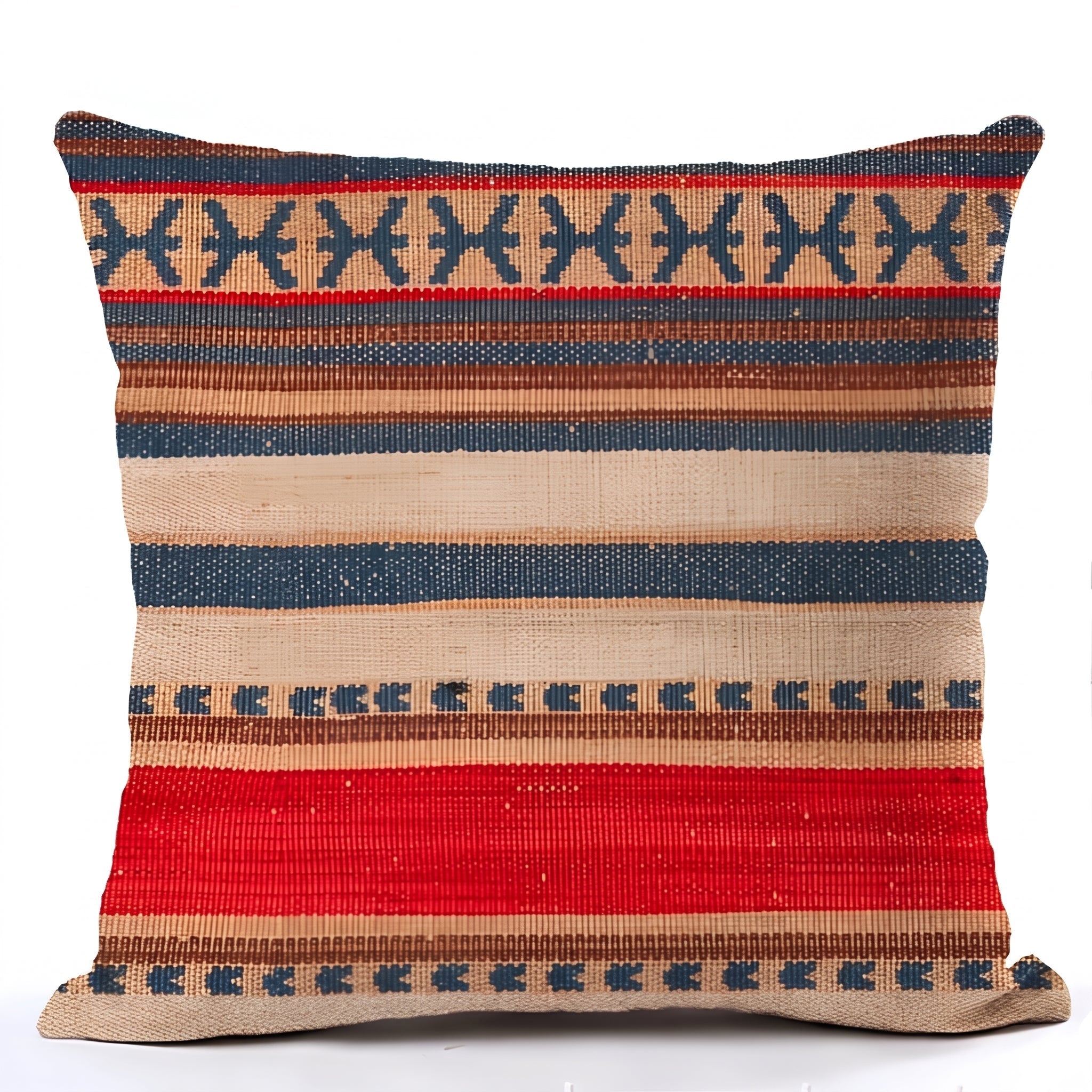 Kilim Cushion Cover with Geometric Ethnic Pattern - Chair & Sofa Cushion Covers - Flint - Oaksoho