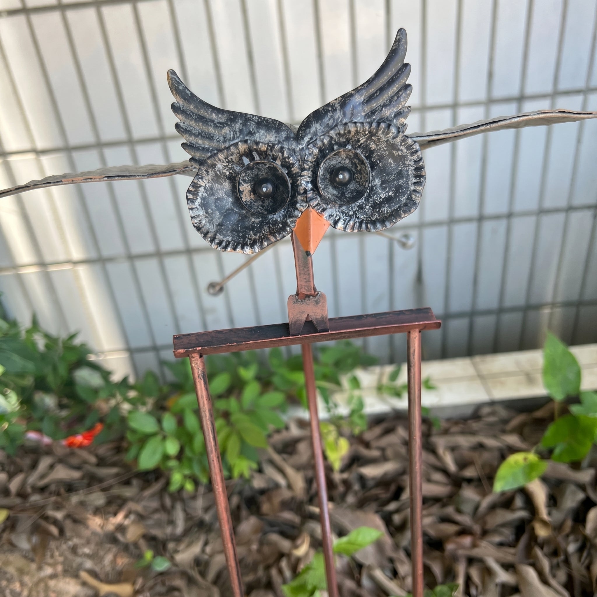 Kinetic Bird Garden Sculpture - Sculputure - Flying Owl - Oaksoho