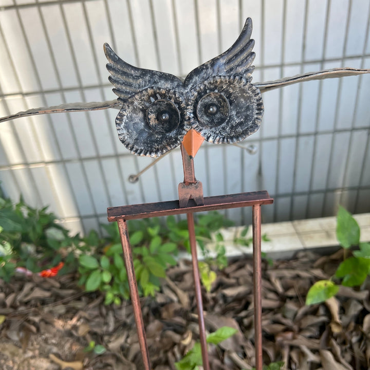 Kinetic Bird Garden Sculpture - Sculputure - Flying Owl - Oaksoho